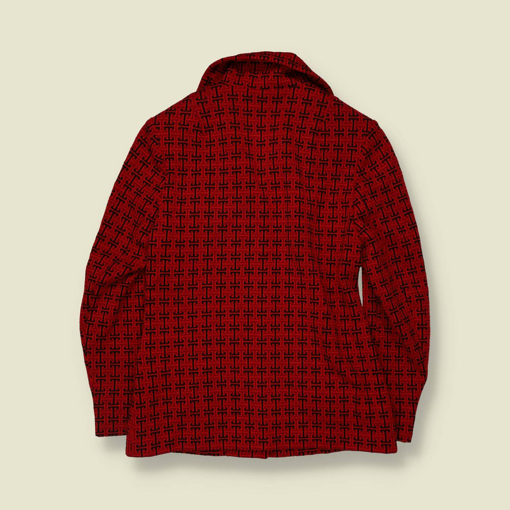 1970s | Jersey Supreme | New Wool Blazer | Red & Black - 6