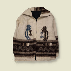 1980s | Wool Coat | Cream & Brown - 20