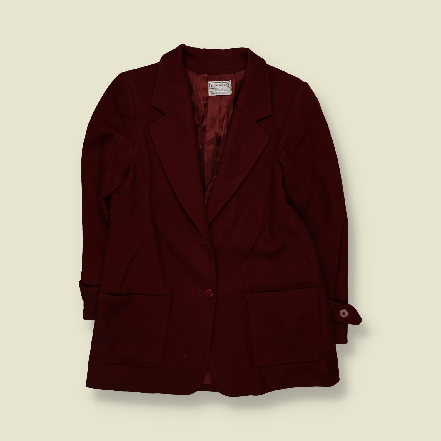 1980s | Pendleton | Wool Blazer | Burgundy - 14