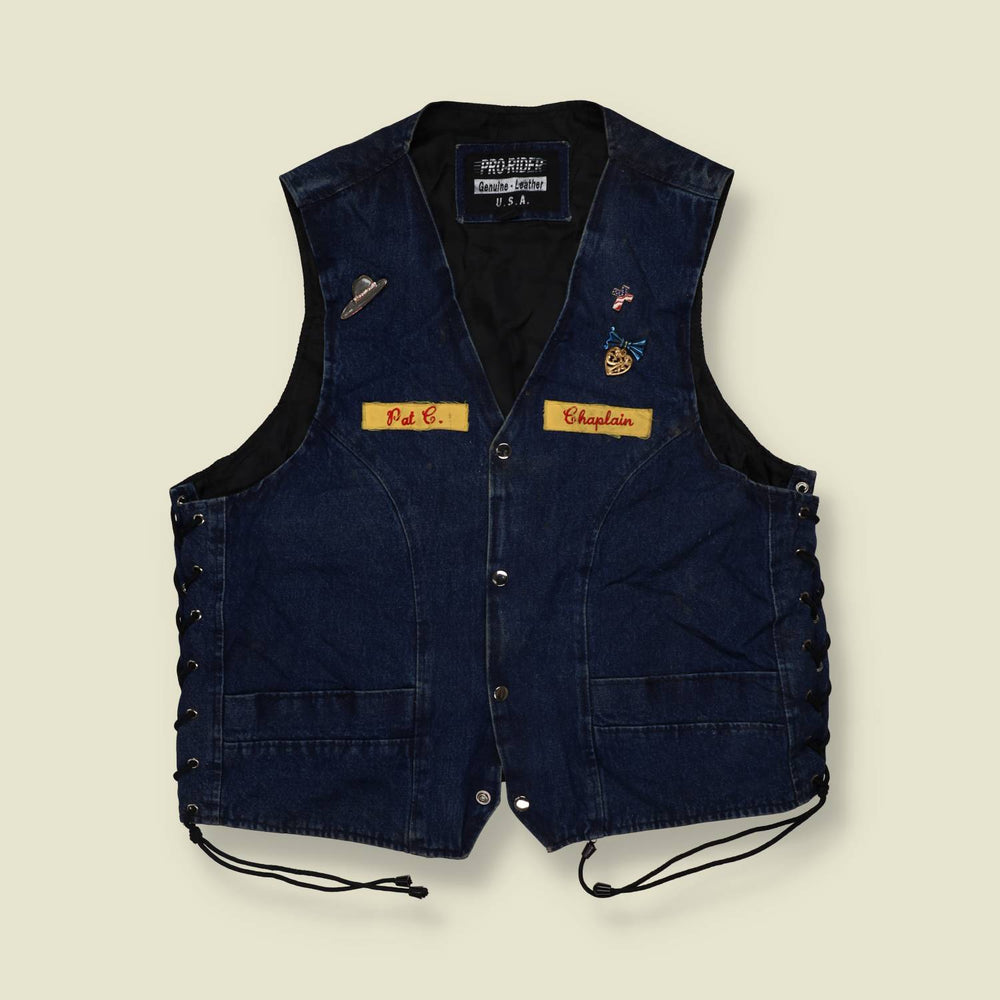 1980s | Rough Rider | Denim Battle Vest | Dark Blue - 20