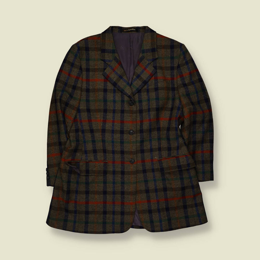 1980s | Daks | Wool Blazer | Green Check - 14