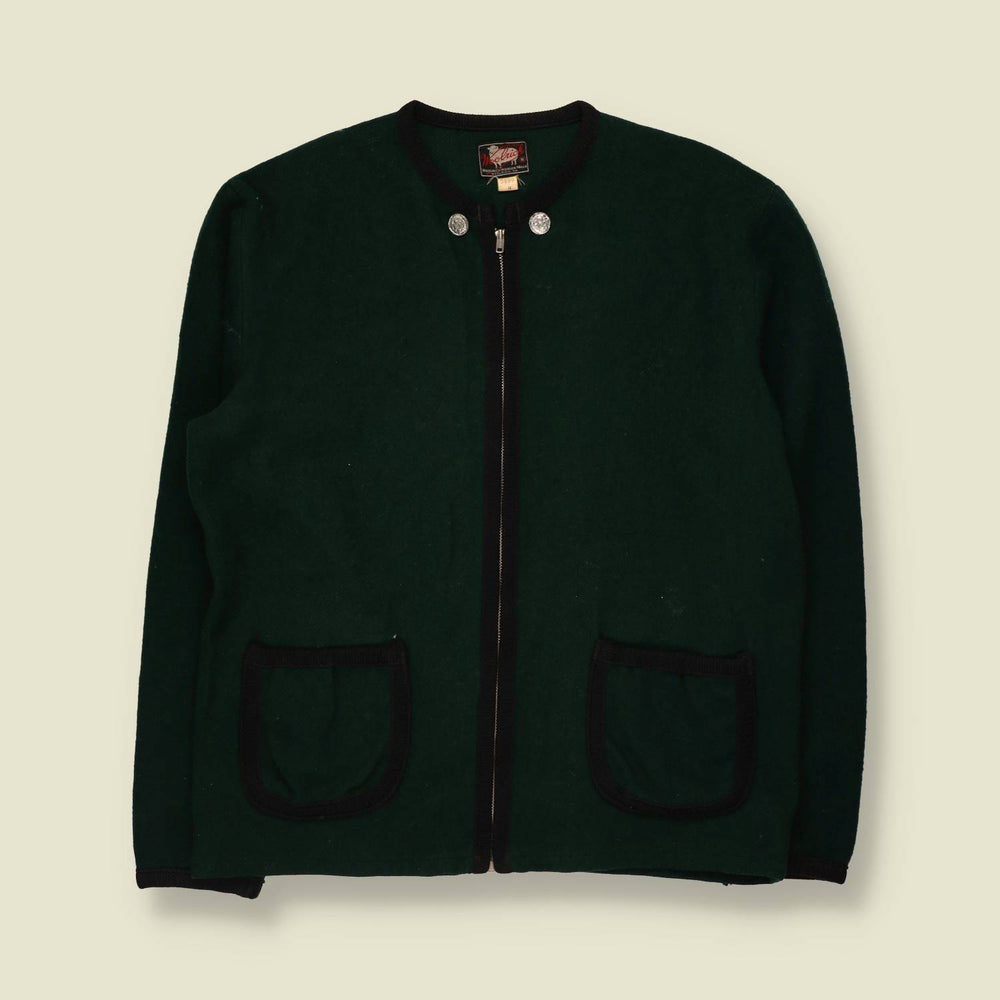 1950s | Woolrich | Wool Cardigan Jacket | Green - 18