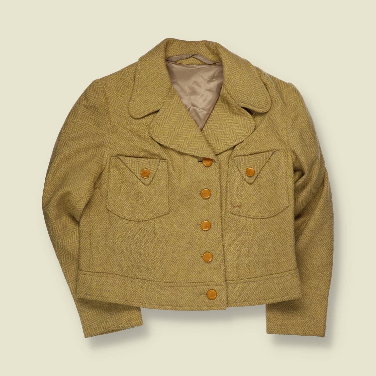 1960s | Cropped Blazer | Mustard - 8