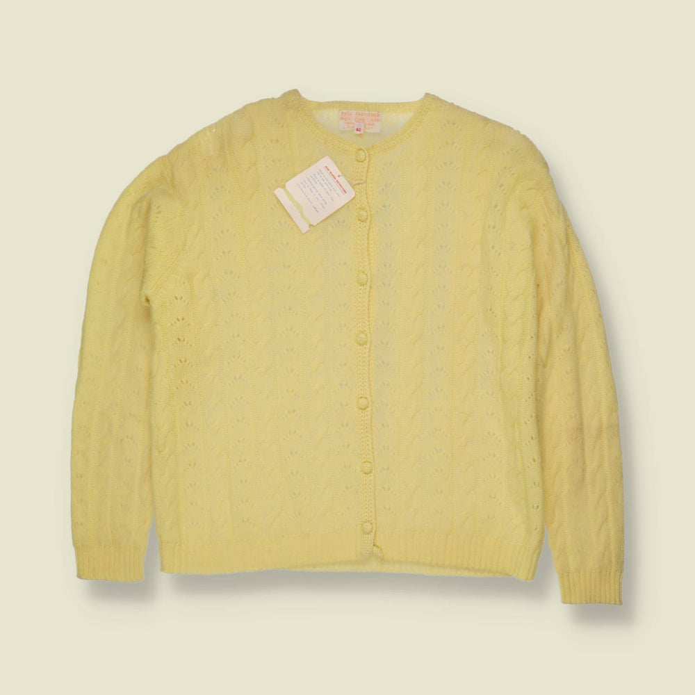 1960s–1970s | Deadstock Wool Cardigan | Yellow - 10