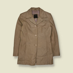1990s | Privilegi | Leather Coat | Beige - 10