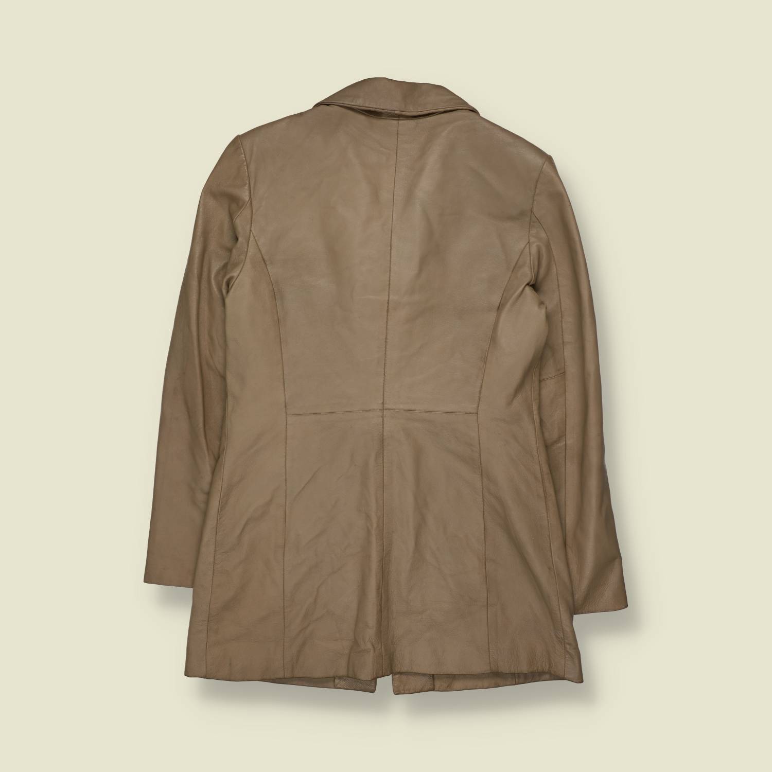 1990s | Privilegi | Leather Coat | Beige - 10