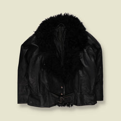 1980s | Batwing Leather Jacket | Black - 20