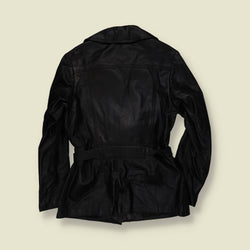 Late 1960s–Early 1970s | Belted Leather Jacket | Black - 10