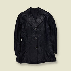 1970s | Leather Jacket | Blue - 10