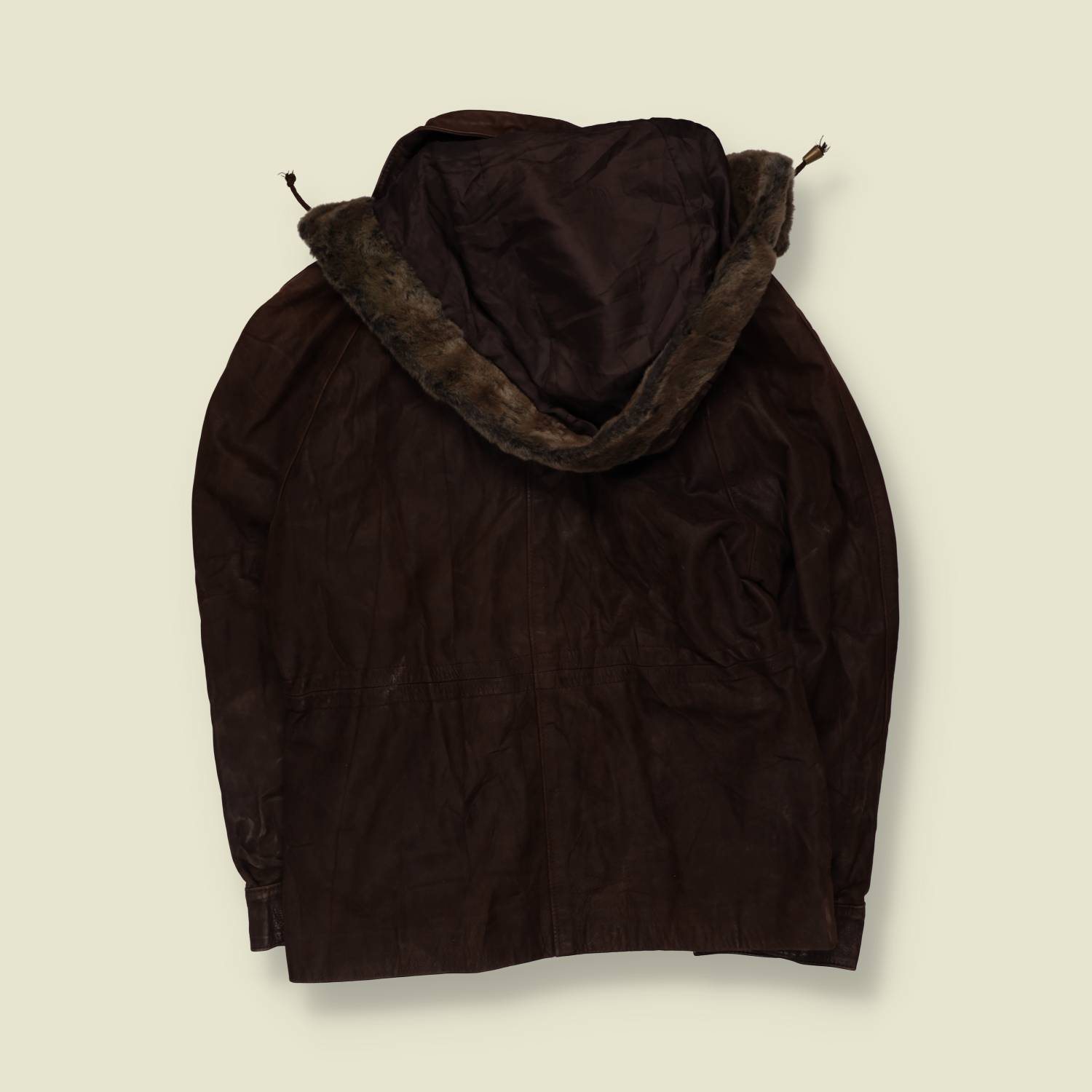 1980s | Elande | Fireman Clasp Leather Coat | Brown - 12