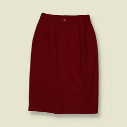 1970s | Pendleton | Virgin Wool Pencil Skirt | Red - w26