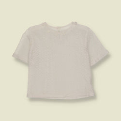 1960s | Crochet Knit Top | White - 4