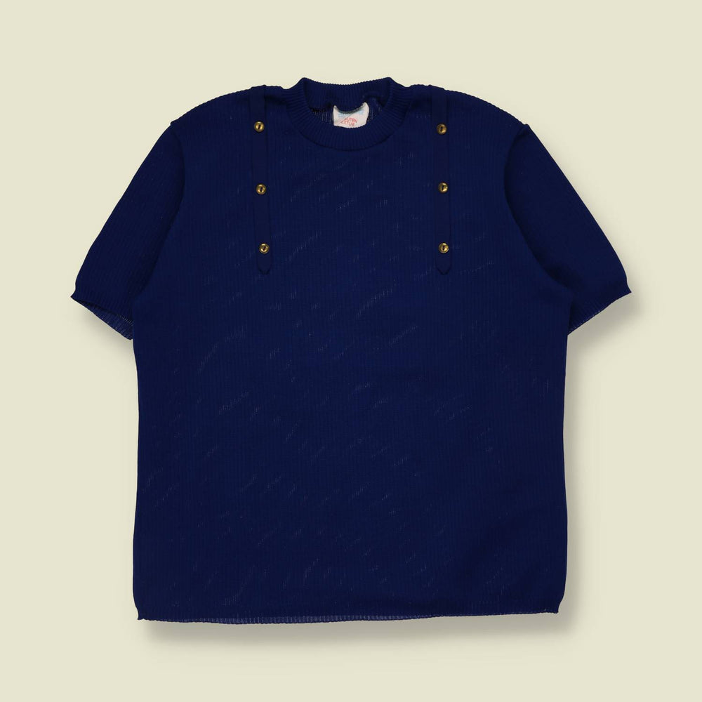 1960s | Strickwaren | Knit Top | Navy Blue - 12