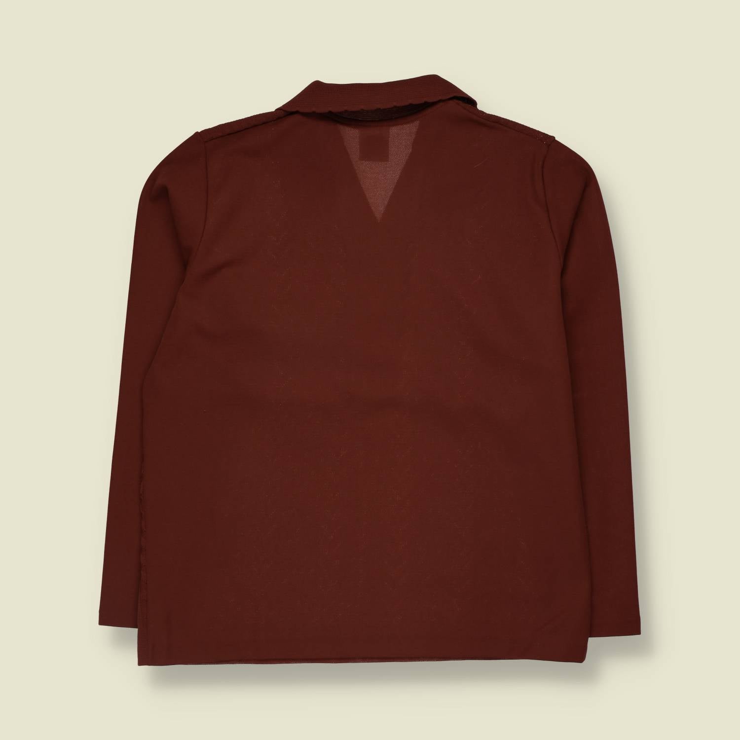 1970s | Trevira | Deadstock Knit Top | Brown - 12