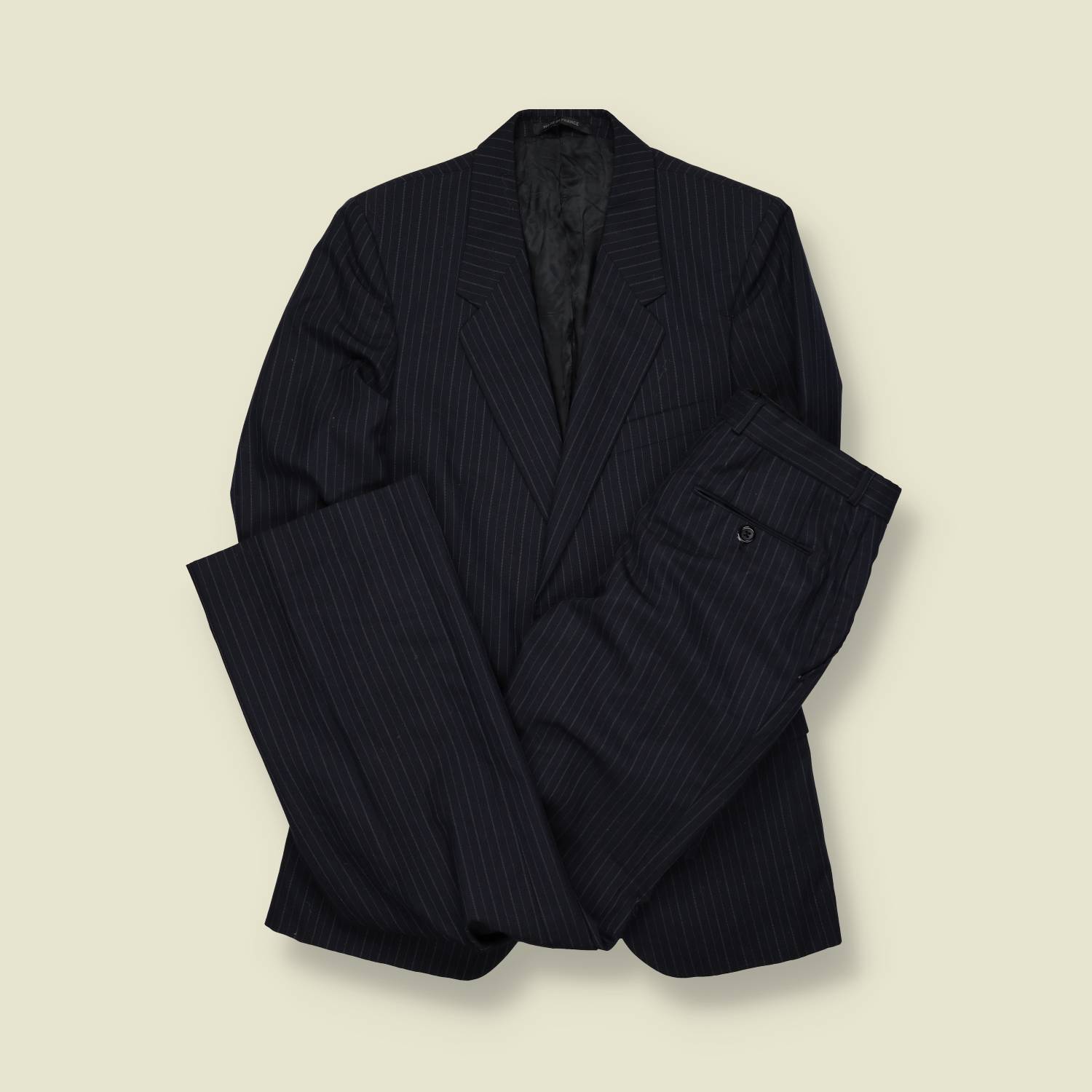1970s | Yves Saint Laurent | Pinstripe Suit – Navy - S