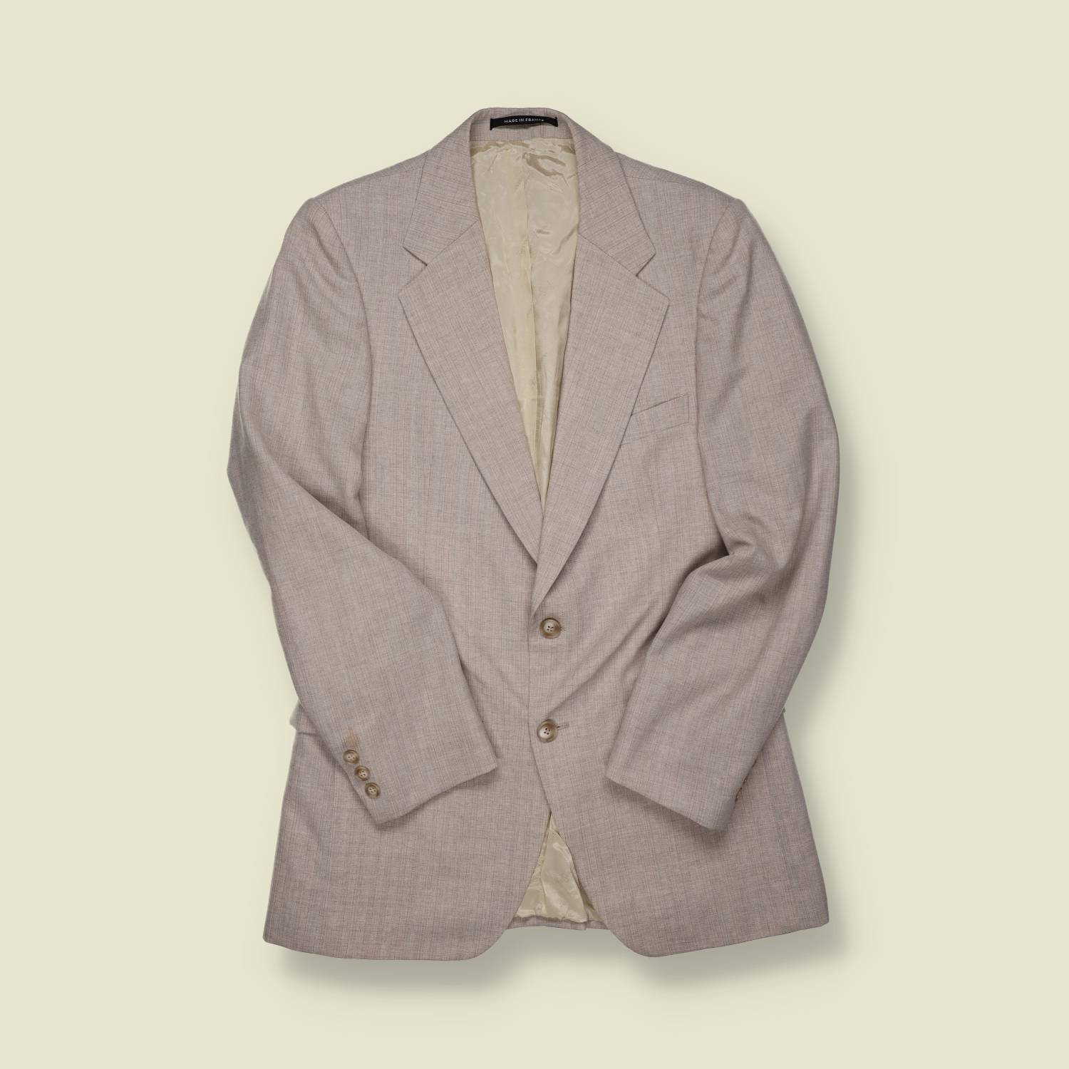 1970s | Yves Saint Laurent | Two-Piece Suit – Light Taupe - S