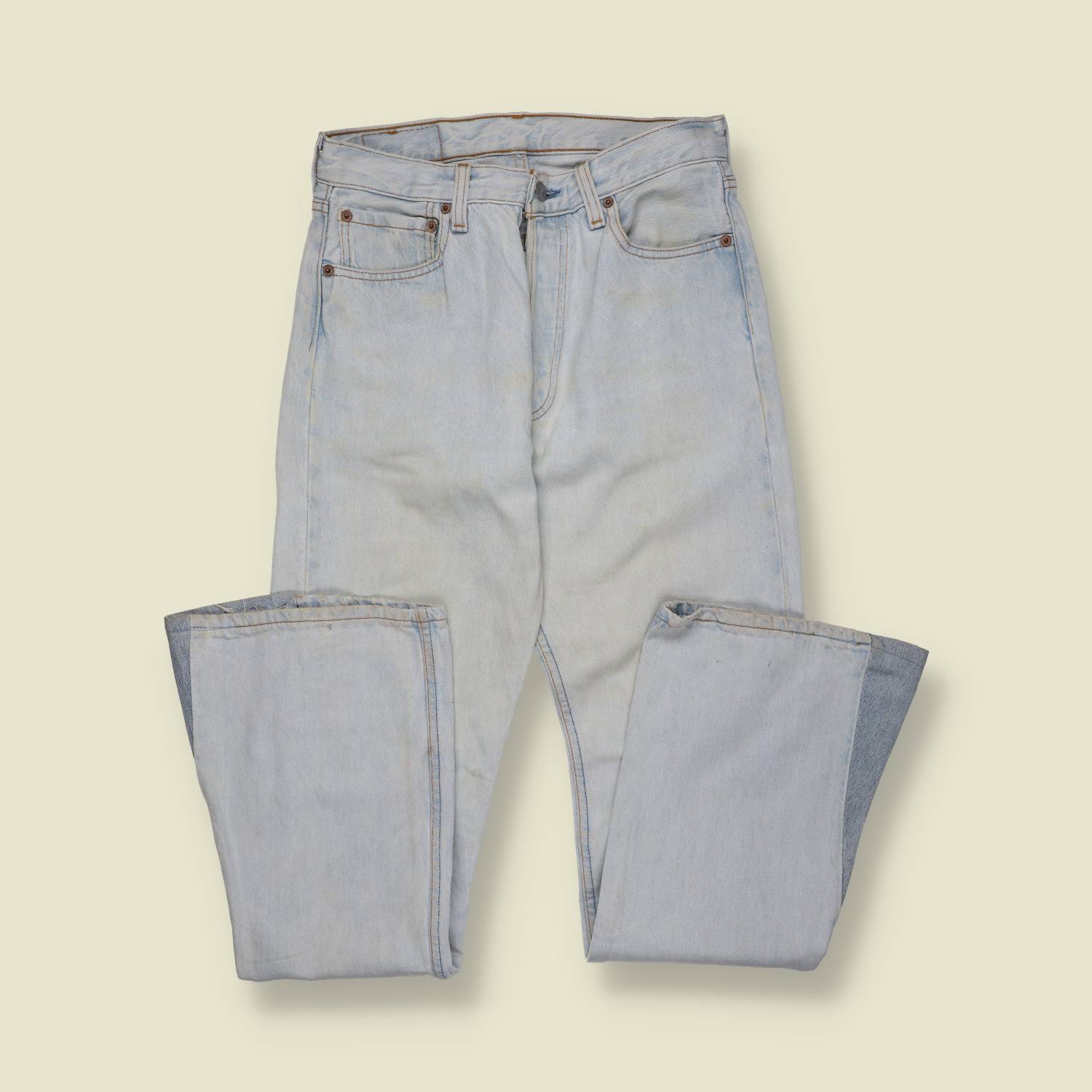 1980s–1990s | Levi’s | 501 Jeans – Made in USA (Light Wash, Altered Flare)-  w26