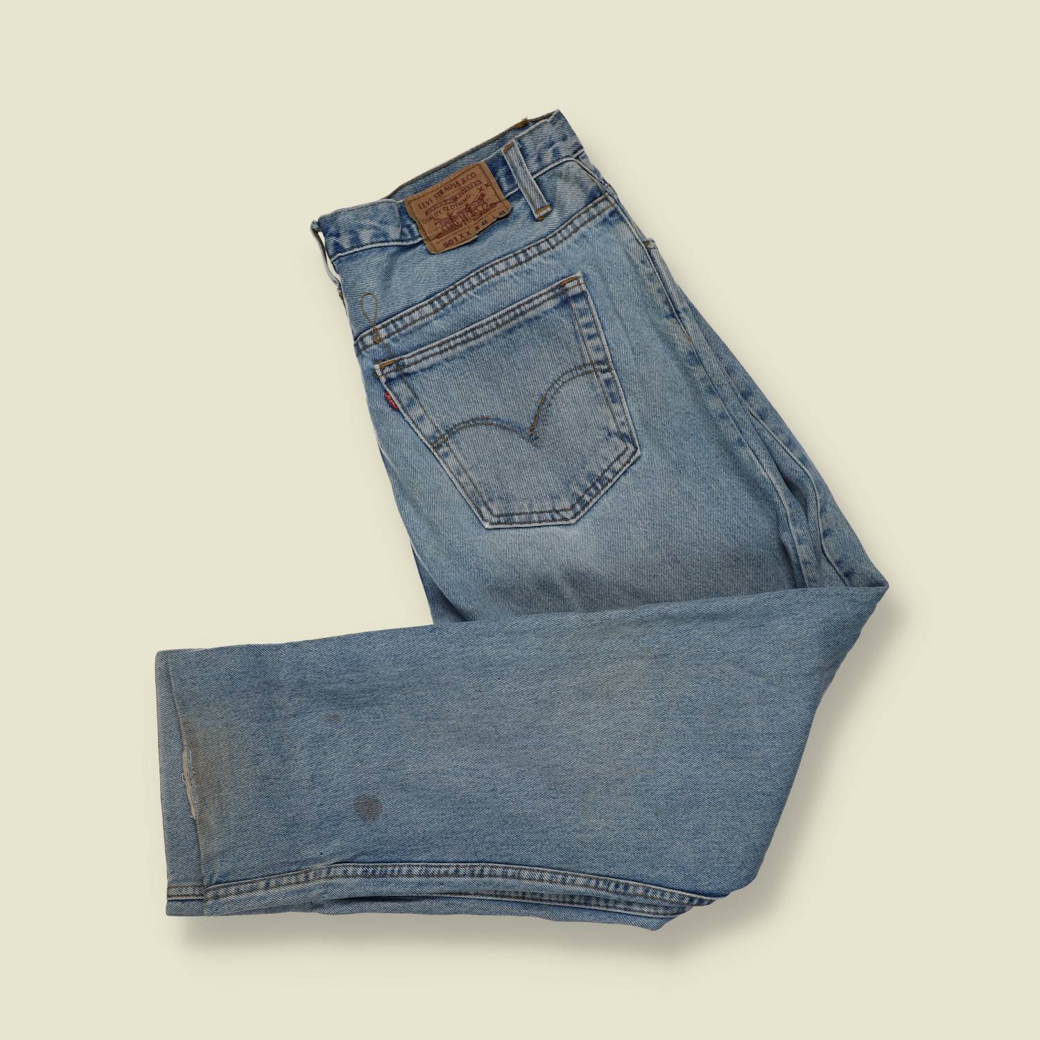 1980s–1990s | Levi’s | 501 Jeans – Made in USA (Light Wash, Marked) - w36