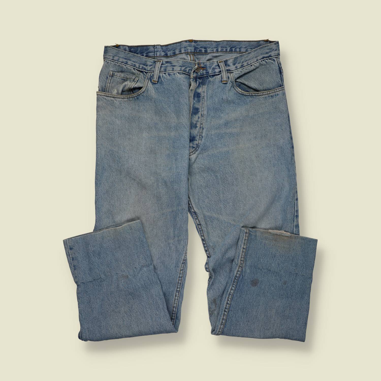 1980s–1990s | Levi’s | 501 Jeans – Made in USA (Light Wash, Marked) - w36