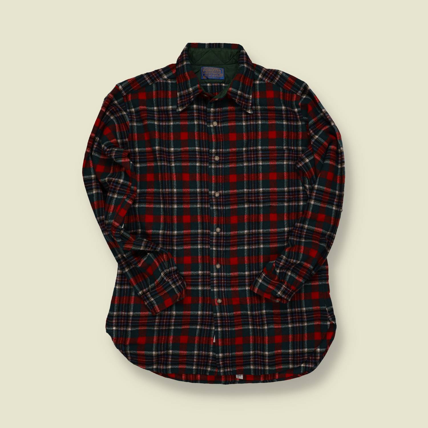1970s | Pendleton | Made in USA | Wool Shirt – Red/Green Plaid - S
