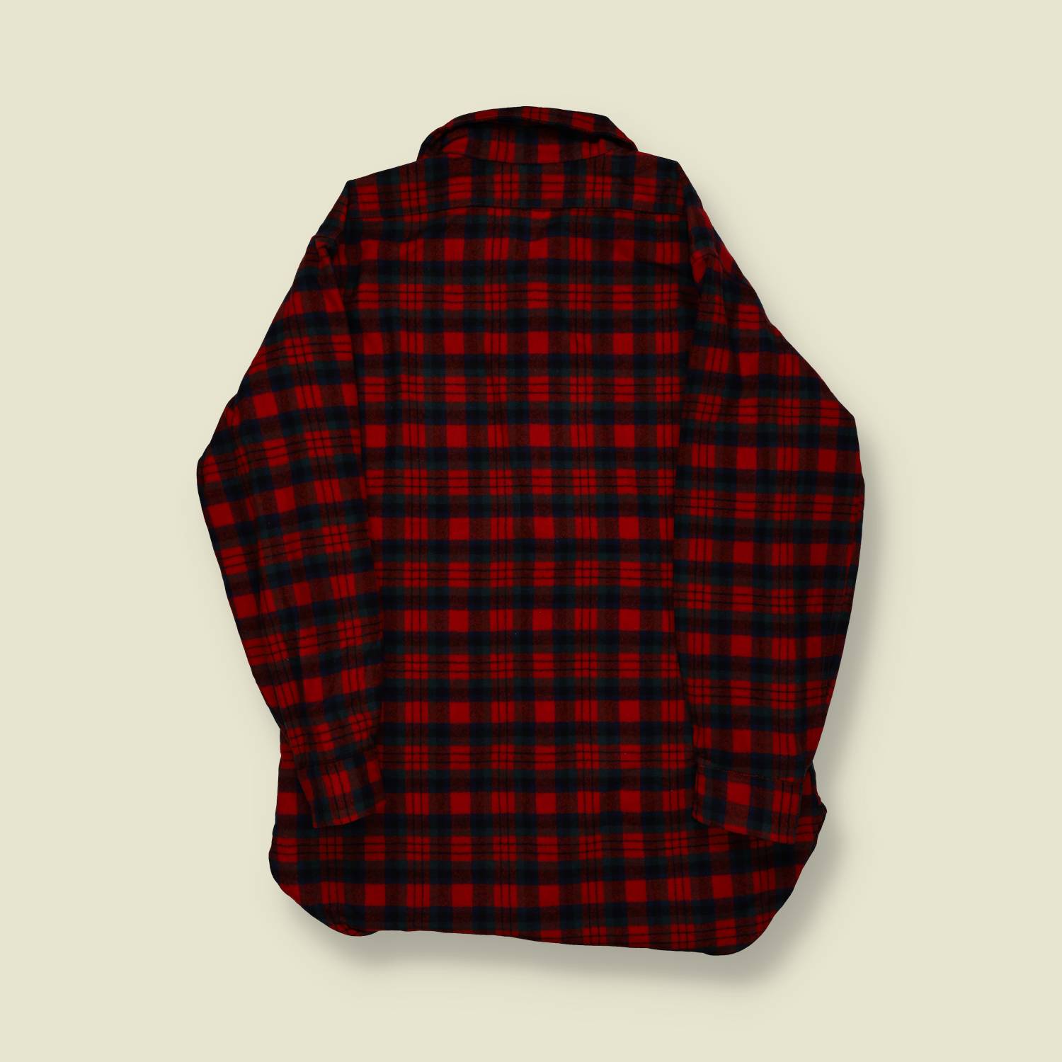1970s | Pendleton | Made in USA | Wool Shirt – Red/Navy Plaid - M