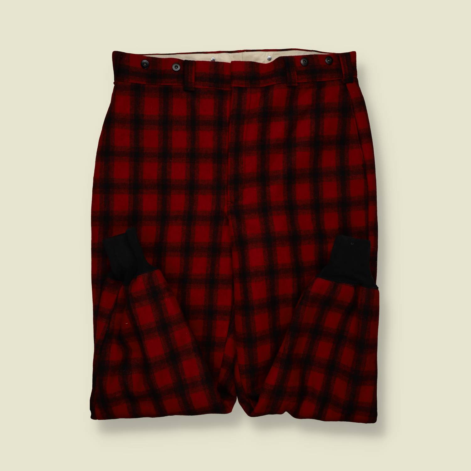 1970s | Woolrich Wool Hunting Trousers – Red Buffalo Plaid - w38-40